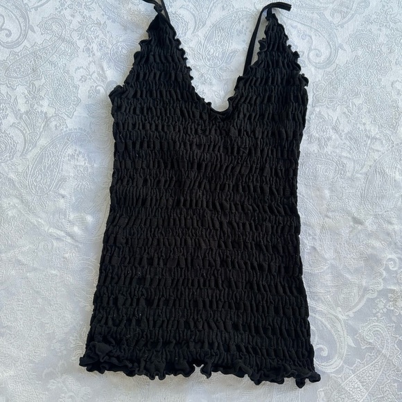 Elegant Black Smocked Women's Top free people - Picture 1 of 3